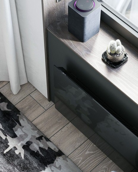 Настенный горизонтальный дизайн конвектор SAVVA серия DRH 105х500 Glass (закаленное стекло)