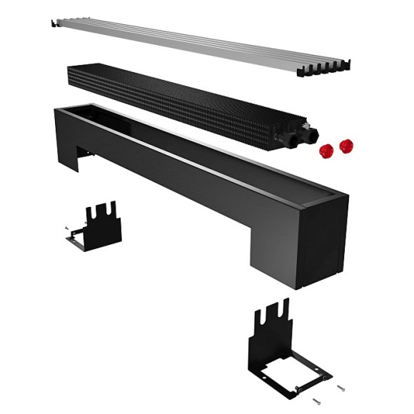 Напольный конвектор Royal Thermo STEP-130/130-2-N-WT-LG-NA серебристый (выбор длины)