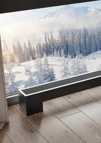 Напольный конвектор Royal Thermo STEP-80/130-1-N-WT-LG-NA серебристый (выбор длины)