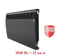Биметаллический радиатор Радиатор Royal Thermo BiLiner 500 12 сек. боковое подключение (Noir Sable)