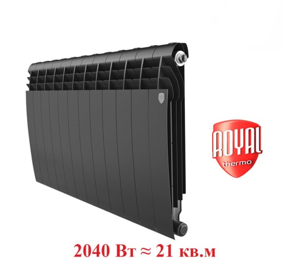 Биметаллический радиатор Радиатор Royal Thermo BiLiner 500 12 сек. боковое подключение (Noir Sable) Биметаллический радиатор Радиатор Royal Thermo BiLiner 500 12 сек. боковое подключение (Noir Sable)