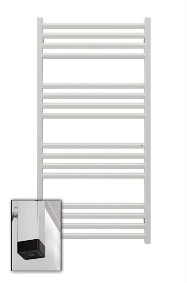 TERMA FIONA ONE 530х900 мм (белый 9016 ТЭН слева Е1) электрические полотенцесушители с встроенным терморегулятором TERMA FIONA ONE 530х900 мм (белый 9016 ТЭН слева Е1) электрические полотенцесушители с встроенным терморегулятором