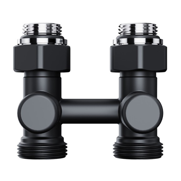 Узел нижнего подключения Royal Thermo Design 1/2"-3/4" Черный (прямой) Узел нижнего подключения Royal Thermo Design 1/2"-3/4" Черный (прямой)