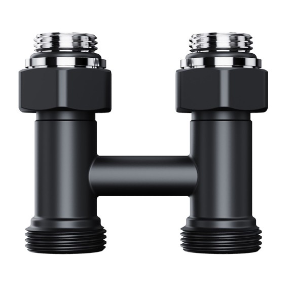 Узел нижнего подключения Royal Thermo Design 1/2"-3/4" Черный (прямой) Узел нижнего подключения Royal Thermo Design 1/2"-3/4" Черный (прямой)