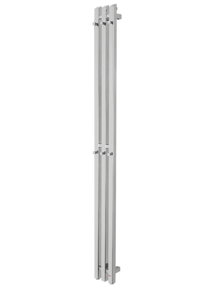 Grota Corsa 130 х 1200 (3 сек) мм с крючками (белый 9016 мат.) водяной полотенцесушитель из нержавеющей стали
