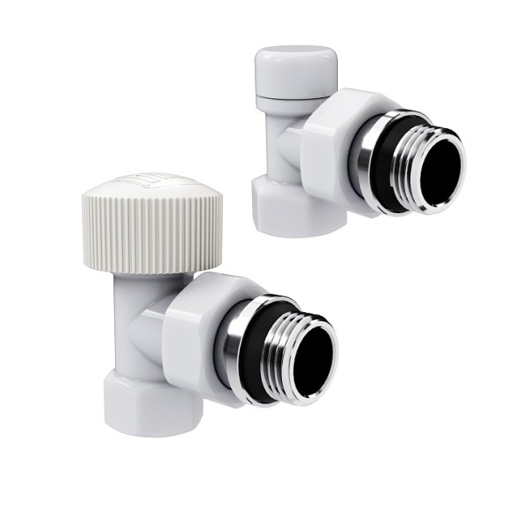 Набор термостатический угловой Royal Thermo Design 1/2" М30х1,5 Белый (выбор термостата) Набор термостатический угловой Royal Thermo Design 1/2" М30х1,5 Белый (выбор термостата)