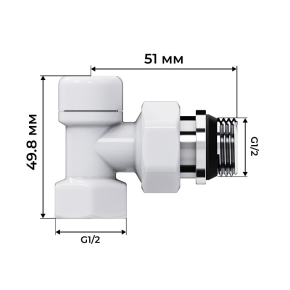 Набор термостатический угловой Royal Thermo Design 1/2" М30х1,5 Белый (выбор термостата) Набор термостатический угловой Royal Thermo Design 1/2" М30х1,5 Белый (выбор термостата)