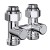 Узел нижнего подключения Royal Thermo Design 1/2"-3/4" Хром (прямой)