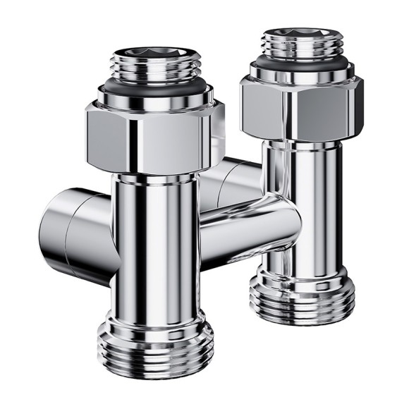 Узел нижнего подключения Royal Thermo Design 1/2"-3/4" Хром (прямой) Узел нижнего подключения Royal Thermo Design 1/2"-3/4" Хром (прямой)