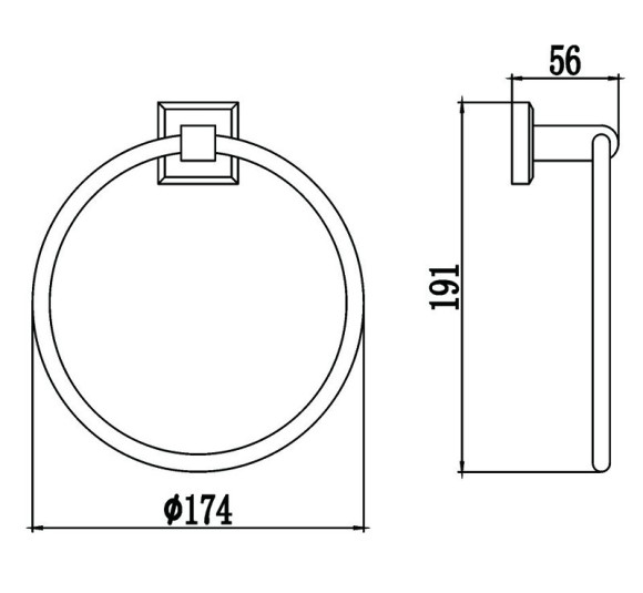 Держатель для полотенец кольцевой Savol S-009560 (выбор цвета)