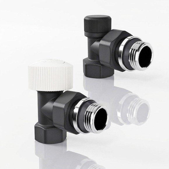 Набор термостатический угловой Royal Thermo Design 1/2" М30х1,5 Черный (выбор термостата) Набор термостатический угловой Royal Thermo Design 1/2" М30х1,5 Черный (выбор термостата)
