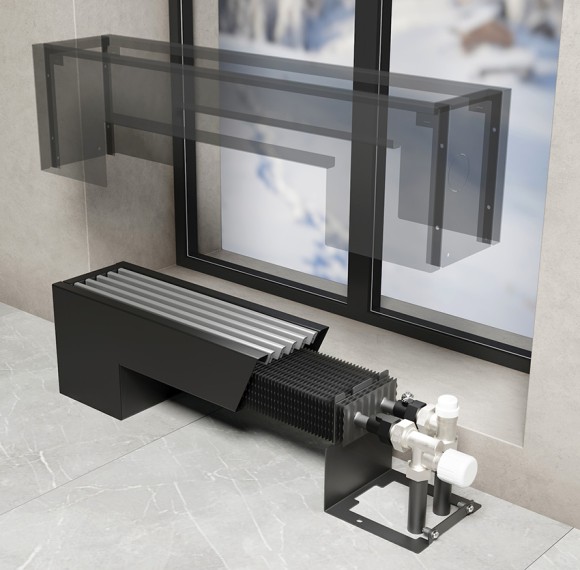 Напольный конвектор Royal Thermo STEP-130/180-2-N-WT-LG-NA серебристый (выбор длины)