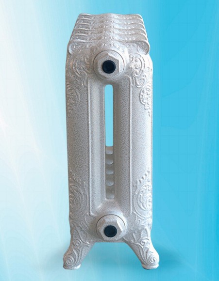 Чугунный Ретро радиатор, EXEMET Romantica 510/350, под старину, классика, состаренные цвета, белый, фото