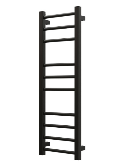 Grota EcoClassic 300х900 (черный матовый) узкий водяной полотенцесушитель из нержавеющей стали