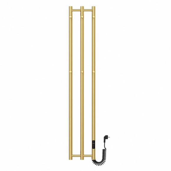 Электрический полотенцесушитель с крючками PRIMOCLIMA TUBUS 3 BRG 242x1405 (золото)