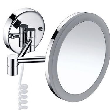 Wasserkraft K-1004 Зеркало с LED-подсветкой, 3-х кратным увеличением (хром)