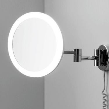 Wasserkraft K-1004 Зеркало с LED-подсветкой, 3-х кратным увеличением (хром)