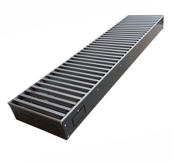 Внутрипольный конвектор Savva KV Vent 24В 240х80 (выбор размера и цвета решетки тип 2002)