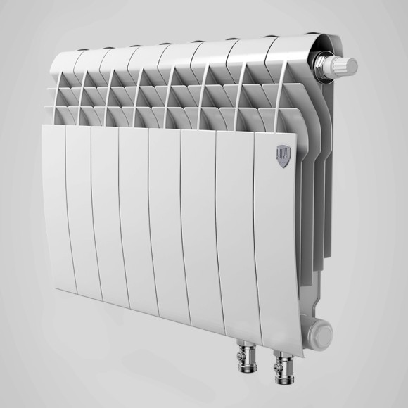 Биметаллический радиатор Радиатор Royal Thermo BiLiner 350 8 сек. VR80 нижнее 80 мм подключение (Bianco Traffico)