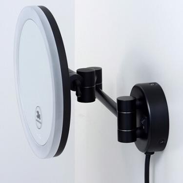 Wasserkraft K-1004BLACK Зеркало с LED-подсветкой, 3-х кратным увеличением (черный) Wasserkraft K-1004BLACK Зеркало с LED-подсветкой, 3-х кратным увеличением (черный)